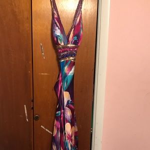 Caché multi colored formal dress